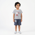White & Blue Boys Short & Short Set