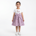 White & Lilac Girls Frock