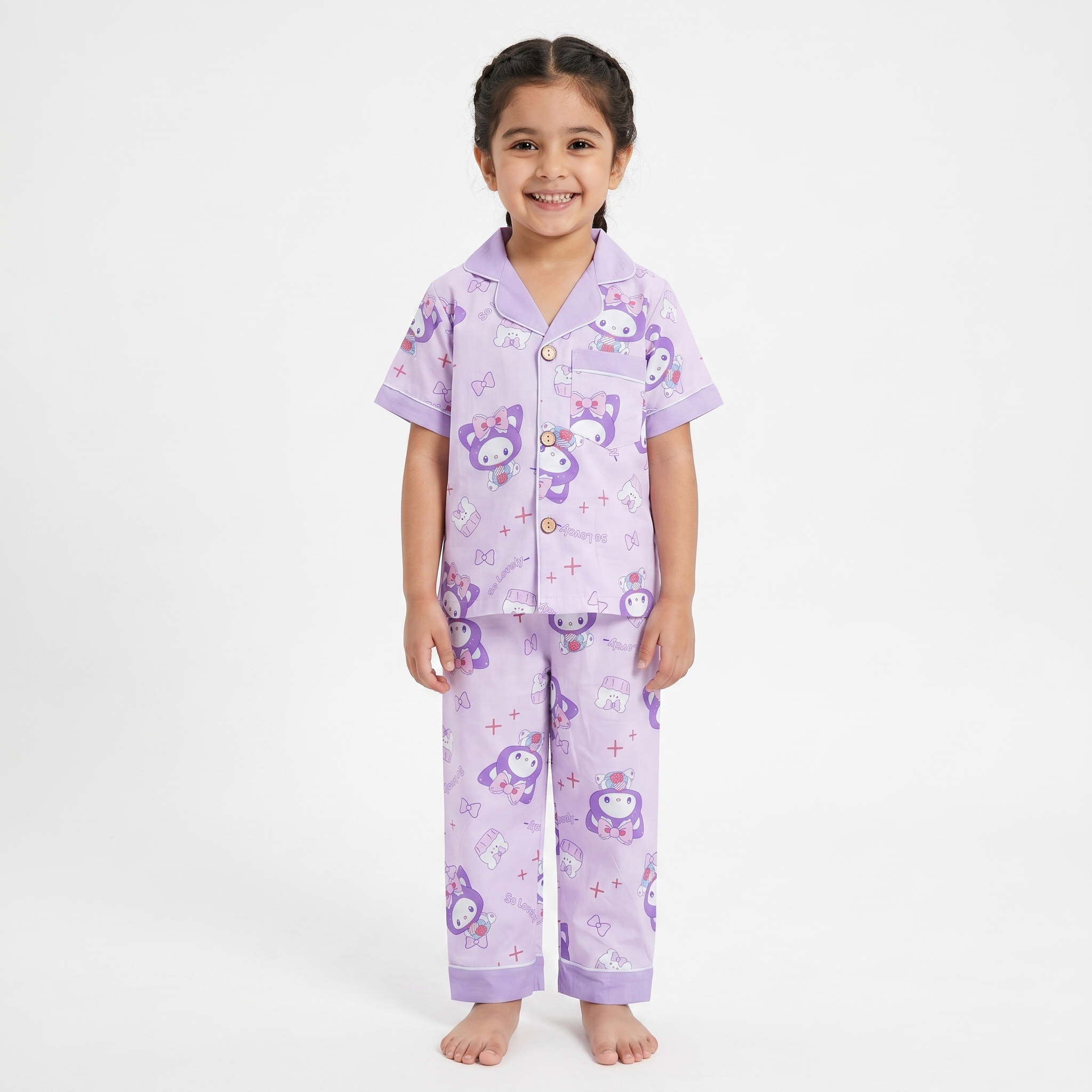 Lilac Night suit for girls