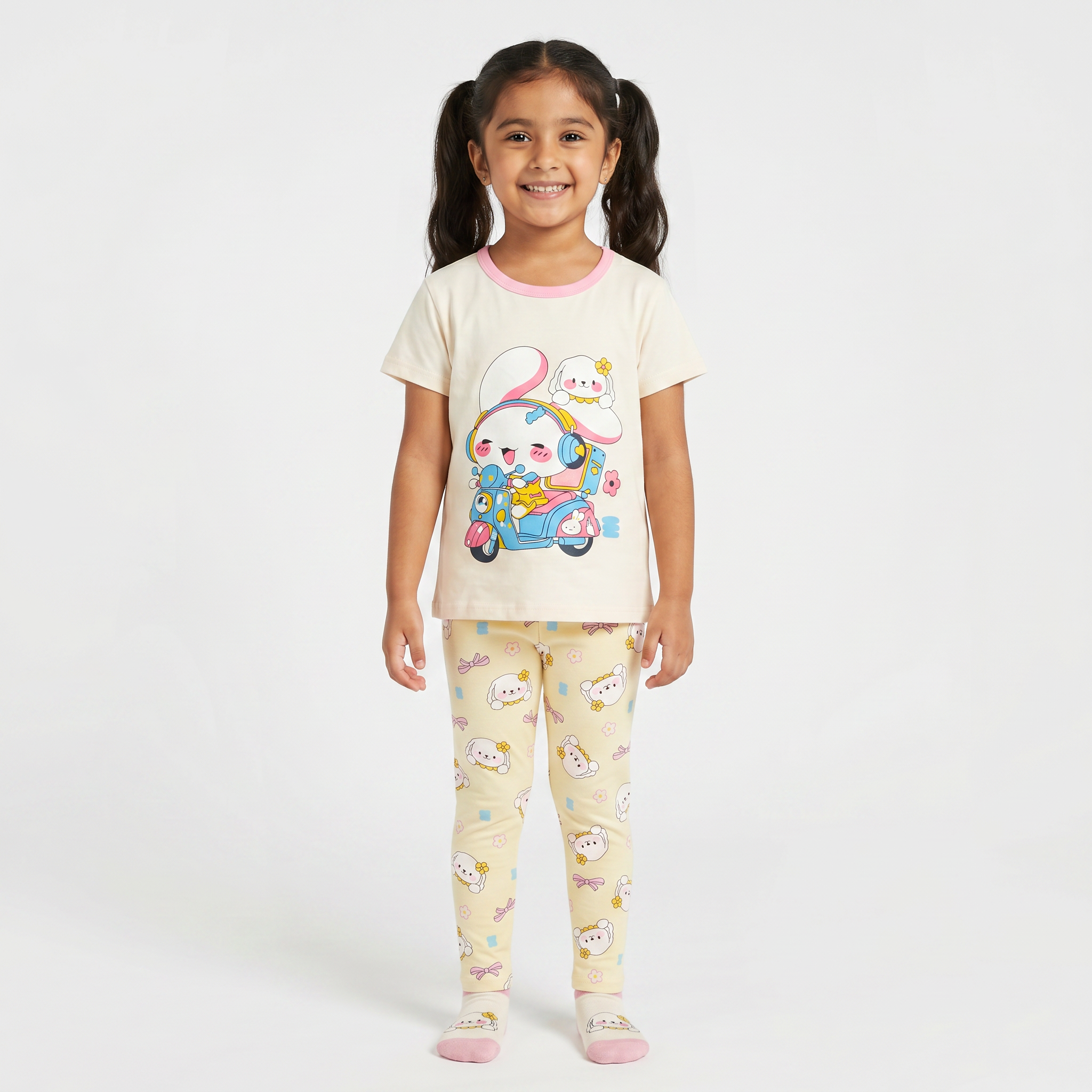 Yellow night suit for Girls
