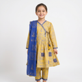 Yellow and Blue Shalwar qameez for girls