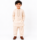 Light peach Kurta Trouser for boys