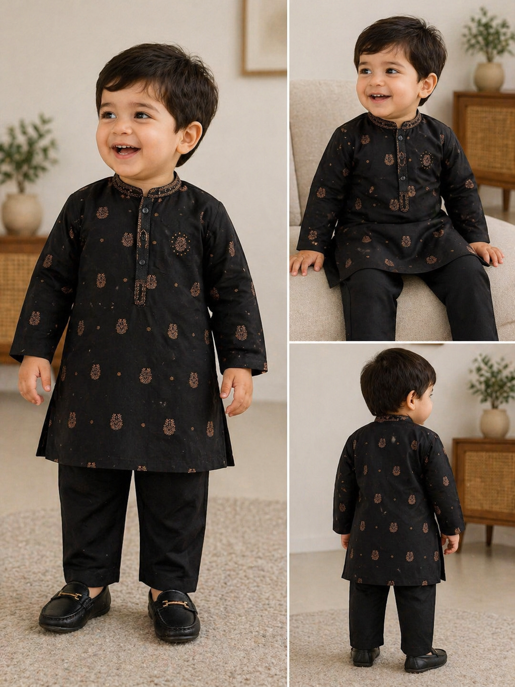 Black trouser shirt for Boys