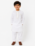 White embroidery Kurta Shalwar for boys