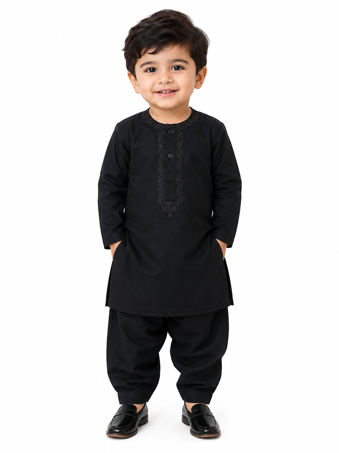 Black kurta shalwar for boys